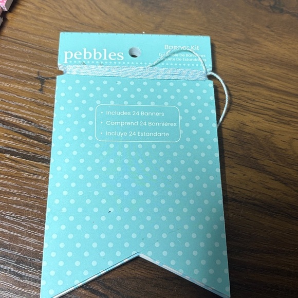 Polka Dot Party Banner Set - Pink and Blue - Picture 2 of 5